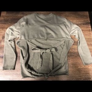 Charlotte russe open back tie sweatshirt